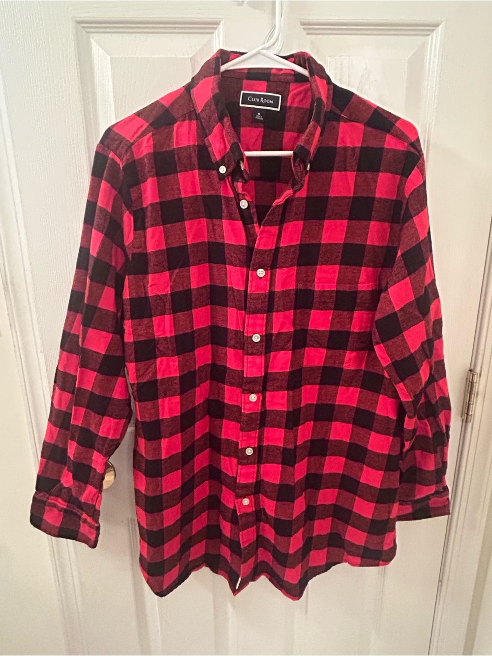 Club Room Red and Black Buffalo Plaid Button-Down Shirt